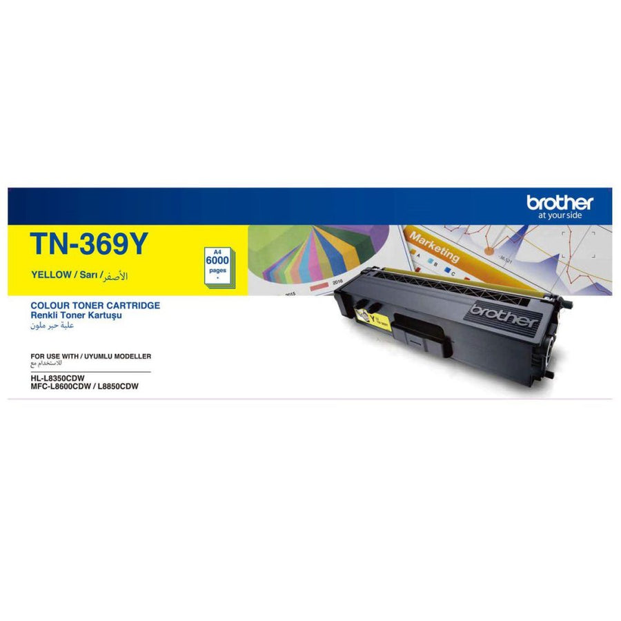 Brother | High Yield Yellow Toner Cartridge for HLL8350CDW; MFCL8600CDW; MFCL8850CDW