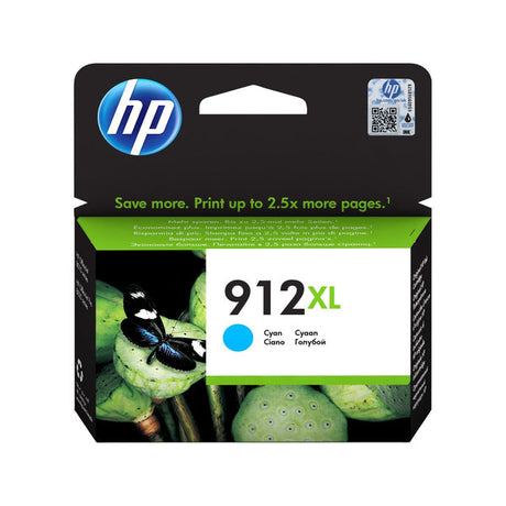 HP 912XL High Yield Cyan Original Ink Cartridge, 700 pages