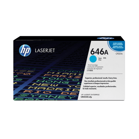 HP 646A Cyan Original LaserJet Toner Cartridge 12 500 pgs