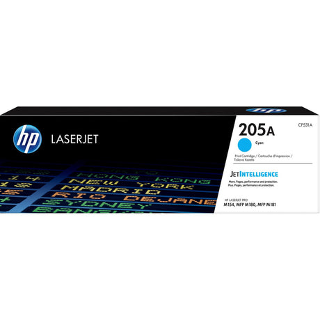 HP 205A Cyan Original LaserJet Toner Cartridge 900 pgs