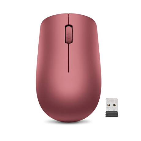 Lenovo 530 Wireless Mouse (Cherry Red) with battery