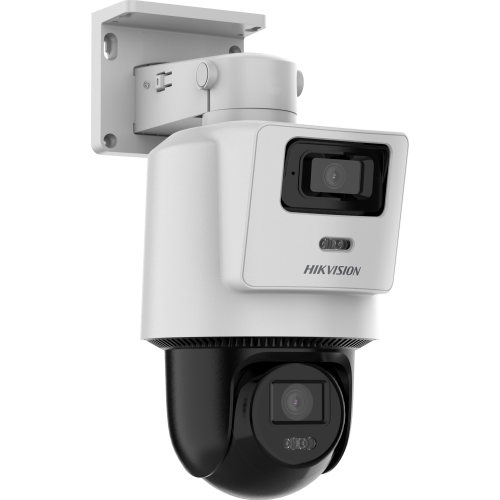 Hikvision TandemVu 4MP+4MP Fixed Lens POE PT Network Camera, Built-in Mic & Speaker, IR/Wl up to 30m, IP66