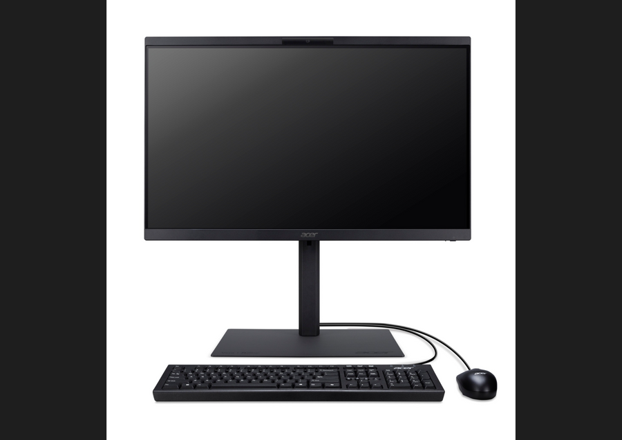 Acer AIO VZ4734GT 23.8" FHD Non-Touch Intel Core U5 225 Processor 16GB DDR5 Memory 512GB SSD M.2 PCIe Wi-Fi 6E and Bluetooth 5.3 TPM 2.0 SD Card Reader Integrated 5.0 MP+IR webcam with 2 stereo microphones USB Keyboard & Mouse Incl. Windows 11 Professiona