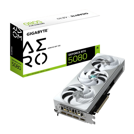 Gigabyte GeForce RTX 5080 AERO OC 16GB GDDR7 PCIe 5.0 SFF Graphics Card