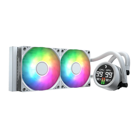 AeroCool Abyss L240R Digi 240mm ARGB AIO CPU Liquid Cooler White LCD Display LGA1851 AM5 AM4