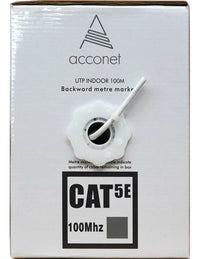 Acconet CAT5e Indoor Ethernet Cable 100m White CCA UTP Pull Box | CAT5-100