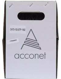 Acconet CAT5e Indoor Ethernet Cable 100m White Solid Copper STP Pull Box | CAT5-100-SC-STP