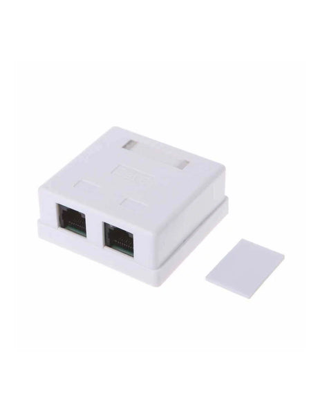 Acconet CAT6 Dual RJ45 Wall Box | CAT6-BOX-2
