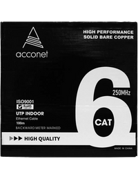 Acconet CAT6 Indoor Ethernet Cable 100m White Solid Copper UTP Pull Box | CAT6-100-SC