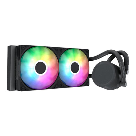 AeroCool Abyss L240R 240mm ARGB AIO CPU Liquid Cooler Black LGA1851 AM5 AM4