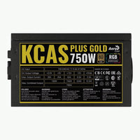 Aerocool KCAS Plus Gold 750W 80 Plus Gold ARGB Non-Modular ATX Power Supply
