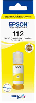 Epson 112 Ecotank Yellow Ink Bottle 70ml, 6000 Pages