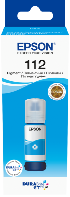 Epson 112 Ecotank Cyan Ink Bottle 70ml, 6000 Pages
