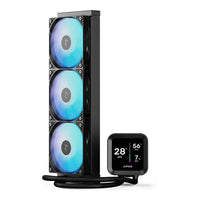 AeroCool APNX LC1-D 360mm ARGB AIO Liquid CPU Cooler Black 3.95-inch IPS LCD Display 320W TDP Copper Block LGA1851 AM5