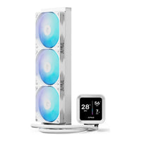 AeroCool APNX LC1-D 360mm ARGB AIO Liquid CPU Cooler White 3.95-inch IPS LCD Display 320W TDP Copper Block LGA1851 AM5