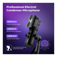 NearStream AM35U USB-C Cardioid Condenser Microphone AI Noise Canceling 24-Bit RGB 3.5mm Monitor