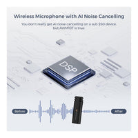 NearStream AWM10T-P Dual Mini Wireless Clip-on Microphones 2TX+1RX USB-C 2.4GHz 35ft Range