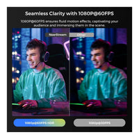 NearStream V08AF 4K 8MP USB Webcam AI Auto-Framing Noise-Canceling Mic Adjustable 95 FOV