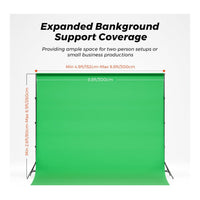 NearStream VK40 Green Screen Photography Kit 9.8x9.8ft Backdrop 2x 45W Softboxes 19-inch LED Panel
