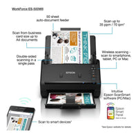 Epson WorkForce ES-500WII A4 Wireless Auto-Duplex Document Scanner 35ppm