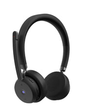 Lenovo Wireless Bluetooth On-Ear Headset 60H Battery Noise-Cancelling Boom Mic Black