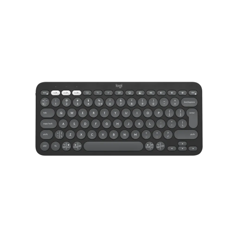 Logitech Pebble Keys 2 K380s Mini Wireless Keyboard Graphite QWERTY Bluetooth RF