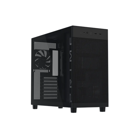 ASUS Prime AP303 ATX Mid Tower PC Case Black Tempered Glass 360mm Radiator 420mm GPU Support USB-C 20Gbps