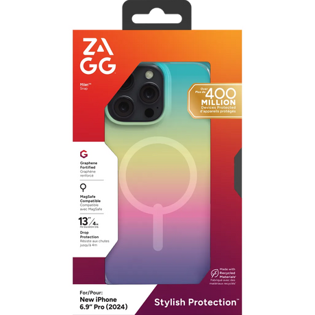 ZAGG Milan Snap Iridescent Case for iPhone 16 Pro Max MagSafe Compatible