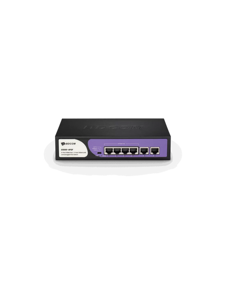 BDCOM 4-Port 100M Unmanaged PoE Switch (4-Port PoE + 2-Port 100M RJ45) 60W PoE Budget