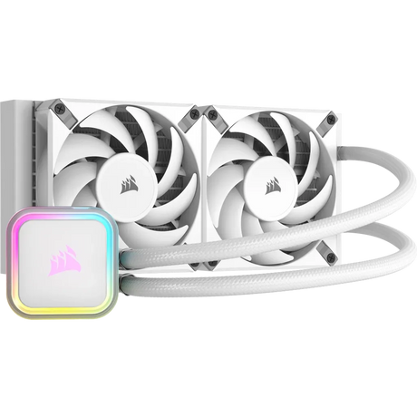 Corsair iCUE H100i ELITE CAPELLIX 240mm AIO CPU Liquid Cooler with ARGB (White)