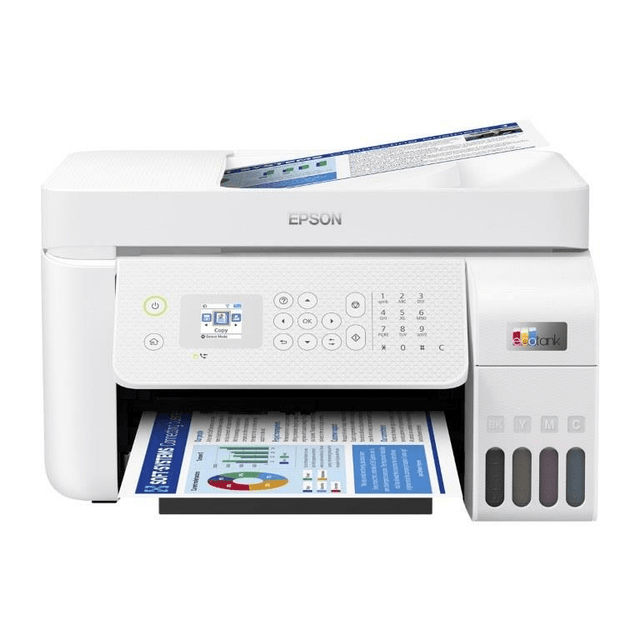 Epson 33ppm Mono 15ppm Colour A4 Print Scan Copy USB Wi-Fi/Wi-FiDirect Ethernet ADF incl 1 set of ink (2 x Black)