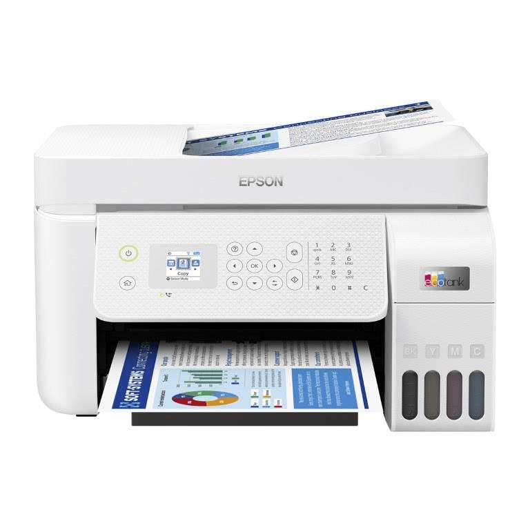 Epson 33ppm Mono 15ppm Colour A4 Print Scan Copy USB Wi-Fi/Wi-FiDirect Ethernet ADF incl 1 set of ink (2 x Black)