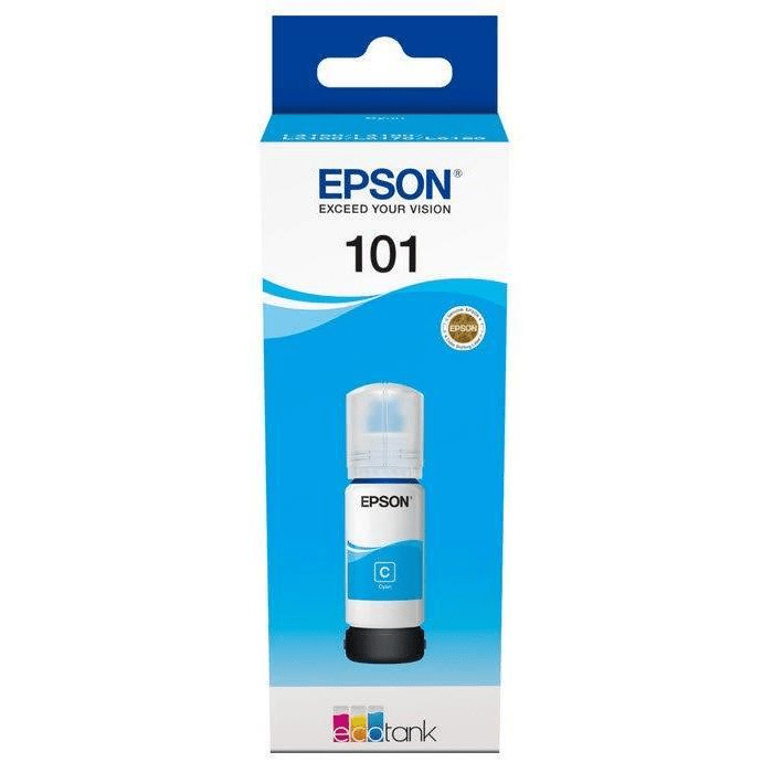 Epson 101 Ink Bottles Cyan 70ml Ecotank L4150 / L4156 / L4160 / L4260 / L6160 / L6170 / L6176 / L6190 / L6270 / L6290 / L6370 / L14150 6000 pages