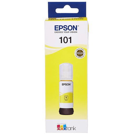 Epson 101 Ink Bottles Yellow 70ml Ecotank L4150 / L4156 / L4160 / L4260 / L6160 / L6170 / L6176 / L6190 / L6270 / L6290 / L6370 /  L14150 6000 pages
