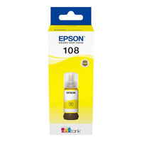 Epson 108 Ecotank Yellow Ink Bottle 70ml, 2100 Photos