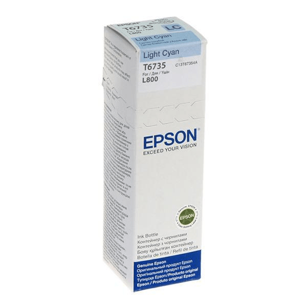 Epson 673 Ink Bottles Light Cyan 70ml EcoTank L800  /810 / 850 / 1800