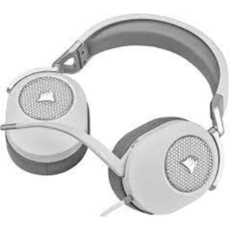 Corsair HS65 Premium Wired Gaming Headset with 50mm Drivers (White)