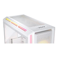 Corsair iCUE LINK 5000T LX RGB Midi Tower ATX PC Case White 3x LX120 Fans Aurora RGB Light Strips