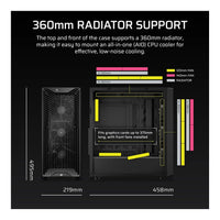 Corsair 3200D RS Mid-Tower PC Case Black 3x RS120 Fans 375mm GPU Clearance 360mm Radiator