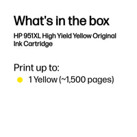 HP 951XL High Yield Yellow Original Ink Cartridge ~1 500 pgs