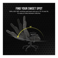 Corsair T3 Rush Gaming Chair Soft Fabric Memory Foam Lumbar Support (Charcoal)