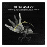 Corsair T3 Rush Gaming Chair Soft Fabric Memory Foam Lumbar Support (White/Grey)
