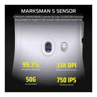 Corsair Sabre v2 Pro Wireless Gaming Mouse 36g Ultralight 8000Hz Polling 33K DPI Marksman S Sensor Black