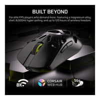 Corsair Sabre v2 Pro Wireless Magnesium Gaming Mouse 56g 8000Hz Polling 33K DPI Marksman S Sensor Tri-Mode 120-Hour Battery