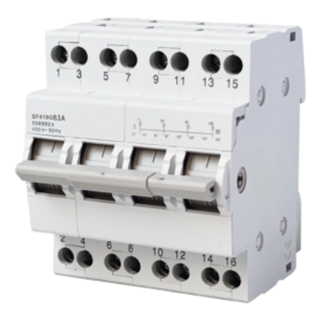 Chint 63A 4-Pole AC Changeover Switch DIN-Rail