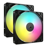 Corsair RS140 ARGB 140mm PWM Case Fans 2-Pack 330-1700 RPM (Black)