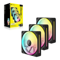 Corsair iCUE LINK LX120 RGB 120mm PWM Case Fan Black Triple Pack