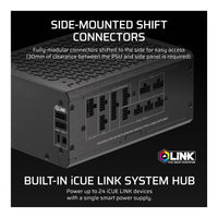 Corsair HX1200i SHIFT 1200W Cybenetics Platinum Fully Modular ATX PSU iCUE LINK Side-Mount