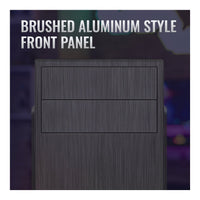 Aerocool CS-1103 ATX Mid-Tower PC Case Black Brushed Aluminum Front Panel