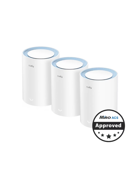 Cudy Dual Band 1200Mbps WiFi 5 Fast Ethernet Mesh 3 Pack | M1200 (3-Pack)